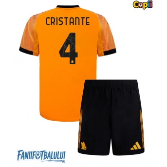 AS Roma Bryan Cristante #4 Echipament de Fotbal Replică 2025-26 Copii Deplasare (+ Șorturi)